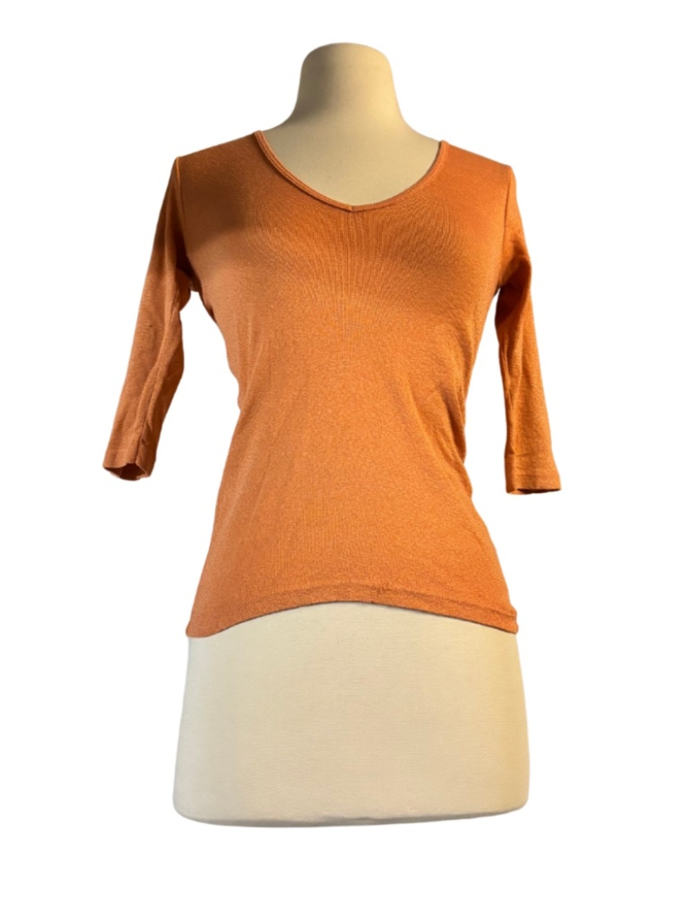Orange 3/4 length sleeve sweater